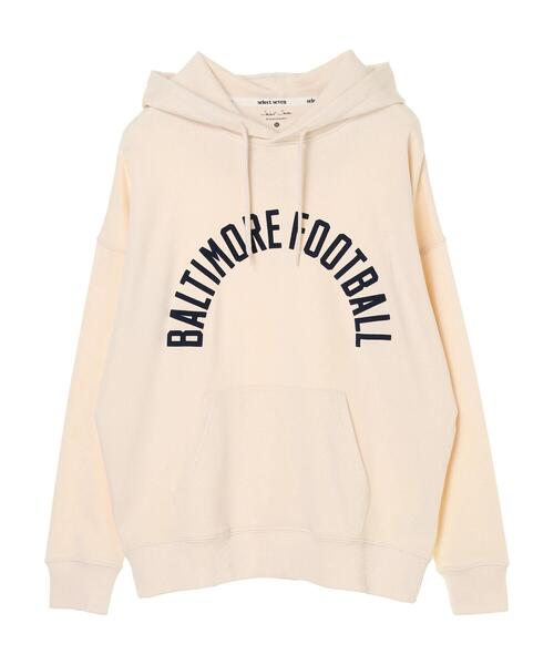 SEVENDAYS=SUNDAY(セブンデイズサンデイ)の「フロッキープリント裏毛パーカーB *(パーカー・レディース・チャコールグレー/ブラウン/アイボリー・S/M/L)」の8枚目の写真