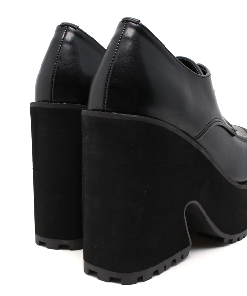 WEGO（ウィゴー）の「WEGO/厚底ヒールシューズ（ブーツ・レディース・ブラック/ブラック系その他・LARGE/MEDIUM）」の3枚目の写真