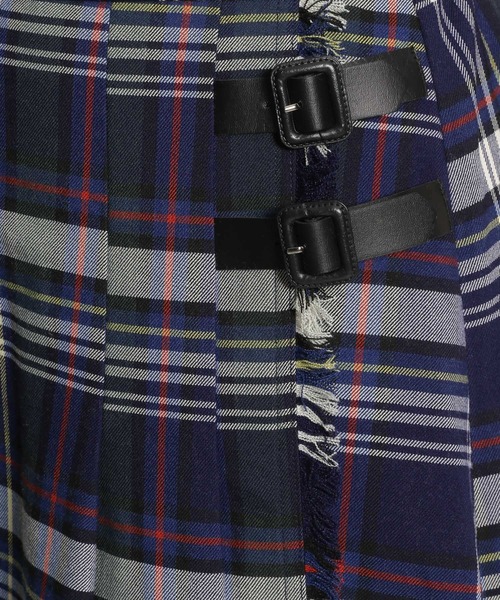 niko and...（ニコアンド）の「裏起毛ラップ風チェックスカート（スカート・レディース・ブラック/グレー/ネイビー/グリーン/ベージュ・MEDIUM/LARGE）」の15枚目の写真