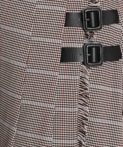 niko and...（ニコアンド）の「裏起毛ラップ風チェックスカート（スカート・レディース・ブラック/グレー/ネイビー/グリーン/ベージュ・MEDIUM/LARGE）」の12枚目の写真