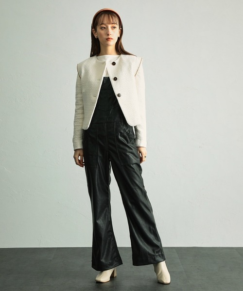 Wrangler（ラングラー）の「フェイクレザー フレアーオーバーオール（サロペット/オーバーオール・レディース・ブラック/ブラウン・SMALL/MEDIUM/X-SMALL）」の15枚目の写真