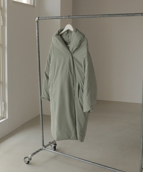 AMERICAN HOLIC（アメリカンホリック）の「【WEB限定】ショールカラー中綿コート（ダウンジャケット/コート・レディース・カーキ・FREE）」の13枚目の写真