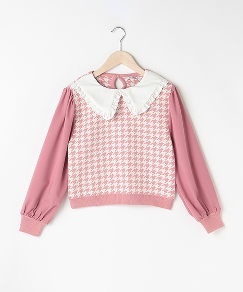 by LOVEiT(バイラビット)の「衿つきニット(ニット/セーター・キッズ・モカ/ブラック/ピンク/ベージュ・130cm/150cm/120cm/140cm/160cm)」の4枚目の写真