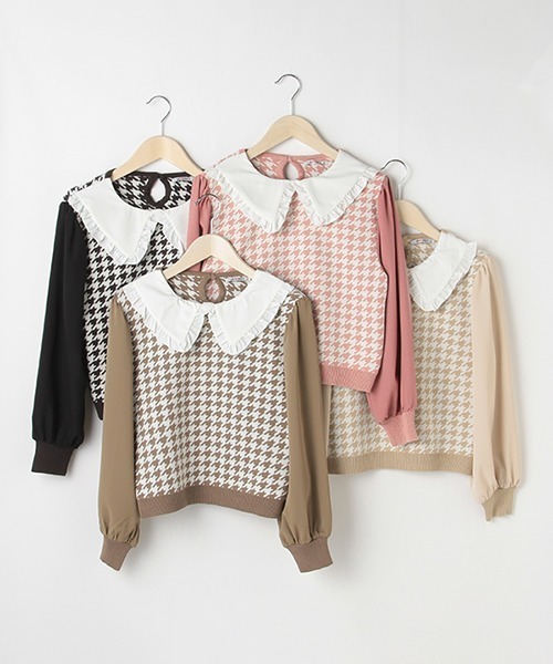 by LOVEiT(バイラビット)の「衿つきニット(ニット/セーター・キッズ・モカ/ブラック/ピンク/ベージュ・130cm/150cm/120cm/140cm/160cm)」の15枚目の写真