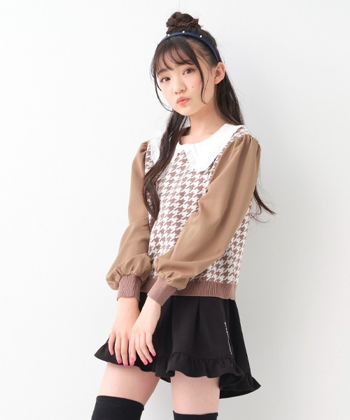 by LOVEiT(バイラビット)の「衿つきニット(ニット/セーター・キッズ・モカ/ブラック/ピンク/ベージュ・130cm/150cm/120cm/140cm/160cm)」の18枚目の写真