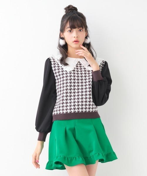 by LOVEiT(バイラビット)の「衿つきニット(ニット/セーター・キッズ・モカ/ブラック/ピンク/ベージュ・130cm/150cm/120cm/140cm/160cm)」の16枚目の写真