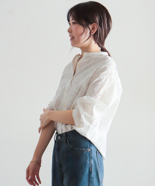 フルカットワーク スタンドネックブラウス シャツ ブラウス Nombre Impair ノンブルアンペール のファッション通販 Zozotown