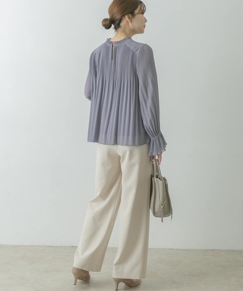 URBAN RESEARCH ROSSO WOMEN（アーバンリサーチ　ロッソ）の「ハイウエストワイドパンツ（その他パンツ・レディース・ブラック/ホワイト系その他/グレー系その他・38/36）」の10枚目の写真