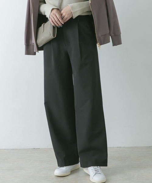 URBAN RESEARCH ROSSO WOMEN（アーバンリサーチ　ロッソ）の「ハイウエストワイドパンツ（その他パンツ・レディース・ブラック/ホワイト系その他/グレー系その他・38/36）」の14枚目の写真