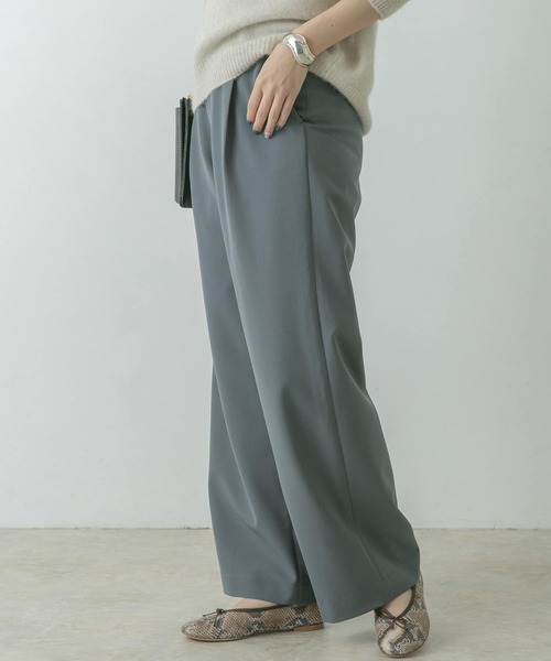 URBAN RESEARCH ROSSO WOMEN（アーバンリサーチ　ロッソ）の「ハイウエストワイドパンツ（その他パンツ・レディース・ブラック/ホワイト系その他/グレー系その他・38/36）」の15枚目の写真