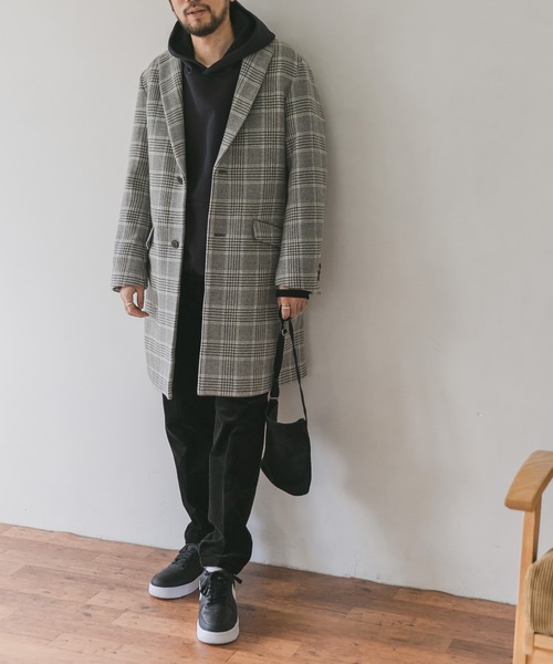 URBAN RESEARCH DOORS(アーバンリサーチドアーズ)の「チェスターコート(チェスターコート・メンズ・ブラック系その他/ベージュ系その他/グリーン系その他/チェック・38/40)」の15枚目の写真