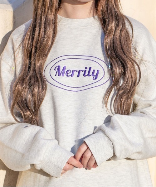 PairPair(ペアペア)の「裏起毛サークルロゴプルオーバー(ユニセックス)(スウェット・レディース・オートミール/アイボリー/ブラウン・FREE)」の2枚目の写真