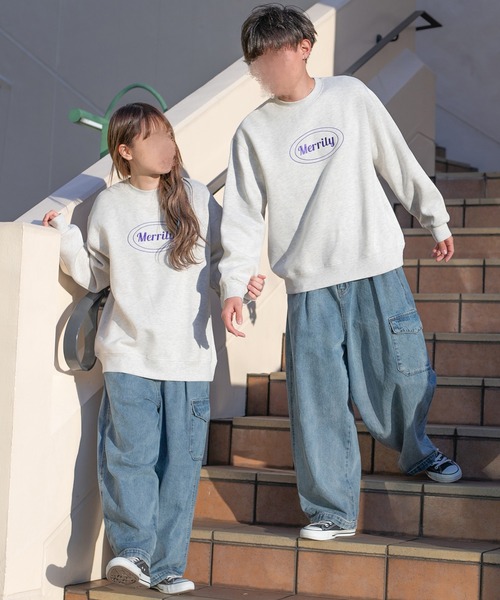 PairPair(ペアペア)の「裏起毛サークルロゴプルオーバー(ユニセックス)(スウェット・レディース・オートミール/アイボリー/ブラウン・FREE)」の13枚目の写真