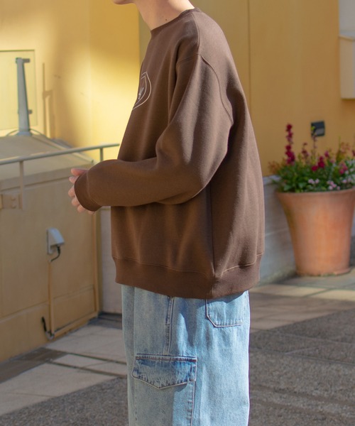 PairPair(ペアペア)の「裏起毛サークルロゴプルオーバー(ユニセックス)(スウェット・レディース・オートミール/アイボリー/ブラウン・FREE)」の17枚目の写真