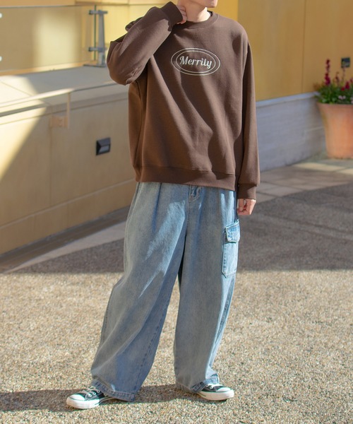 PairPair(ペアペア)の「裏起毛サークルロゴプルオーバー(ユニセックス)(スウェット・レディース・オートミール/アイボリー/ブラウン・FREE)」の19枚目の写真