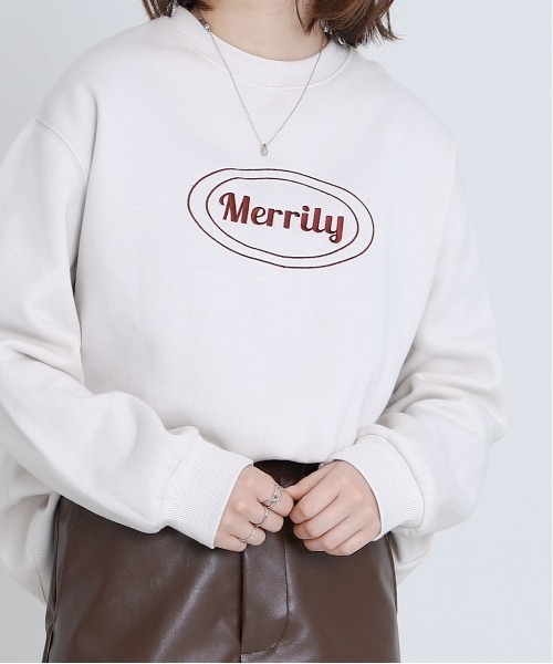 PairPair(ペアペア)の「裏起毛サークルロゴプルオーバー(ユニセックス)(スウェット・レディース・オートミール/アイボリー/ブラウン・FREE)」の4枚目の写真