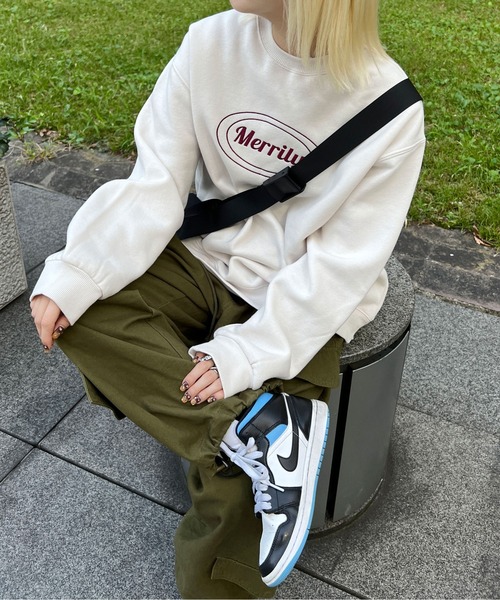 PairPair(ペアペア)の「裏起毛サークルロゴプルオーバー(ユニセックス)(スウェット・レディース・オートミール/アイボリー/ブラウン・FREE)」の8枚目の写真