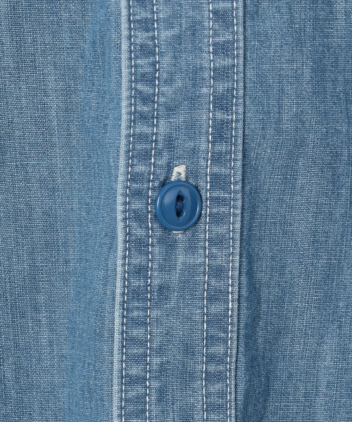 schott（ショット）の「【WEB LIMITED】Schott/ショット/CHAMBREY SHIRT/シャンブレーシャツ（シャツ/ブラウス・メンズ・ナチュラル/ブルー系その他・MEDIUM/LARGE/X-LARGE/XX-LARGE）」の11枚目の写真