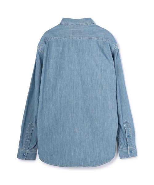 schott（ショット）の「【WEB LIMITED】Schott/ショット/CHAMBREY SHIRT/シャンブレーシャツ（シャツ/ブラウス・メンズ・ナチュラル/ブルー系その他・MEDIUM/LARGE/X-LARGE/XX-LARGE）」の6枚目の写真