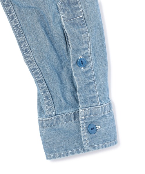 schott（ショット）の「【WEB LIMITED】Schott/ショット/CHAMBREY SHIRT/シャンブレーシャツ（シャツ/ブラウス・メンズ・ナチュラル/ブルー系その他・MEDIUM/LARGE/X-LARGE/XX-LARGE）」の13枚目の写真