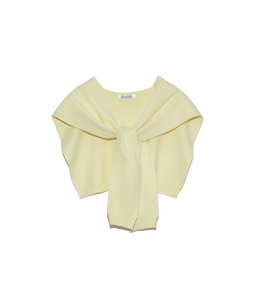 SNIDEL（スナイデル）の「オーバーショルダーニット（ストール/ショール・レディース・ホワイト/イエロー/その他・FREE）」の3枚目の写真