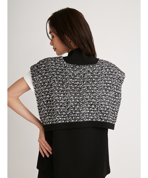 SNIDEL（スナイデル）の「オーバーショルダーニット（ストール/ショール・レディース・ホワイト/イエロー/その他・FREE）」の4枚目の写真