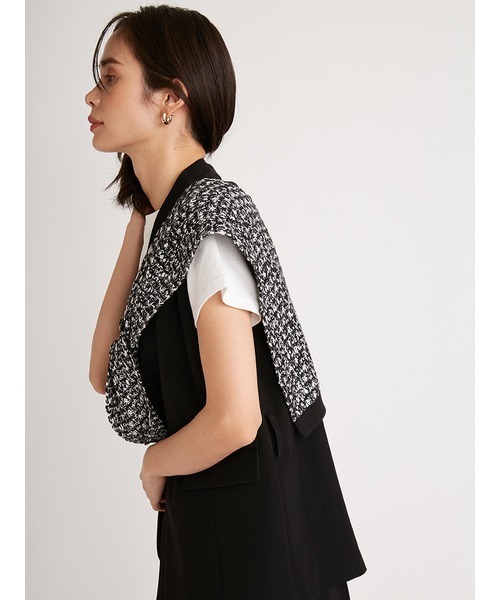 SNIDEL（スナイデル）の「オーバーショルダーニット（ストール/ショール・レディース・ホワイト/イエロー/その他・FREE）」の5枚目の写真