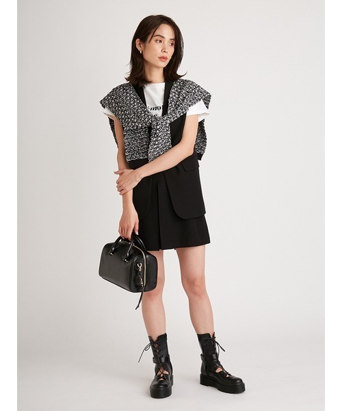 SNIDEL（スナイデル）の「オーバーショルダーニット（ストール/ショール・レディース・ホワイト/イエロー/その他・FREE）」の6枚目の写真