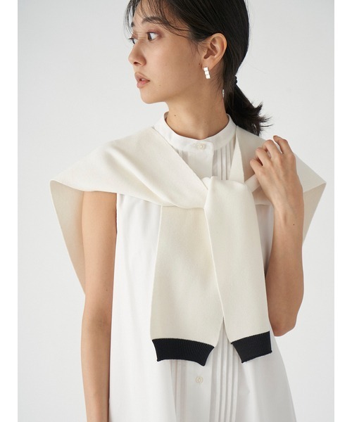 SNIDEL（スナイデル）の「オーバーショルダーニット（ストール/ショール・レディース・ホワイト/イエロー/その他・FREE）」の9枚目の写真