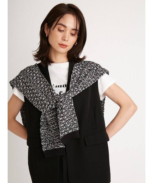 SNIDEL（スナイデル）の「オーバーショルダーニット（ストール/ショール・レディース・ホワイト/イエロー/その他・FREE）」の20枚目の写真