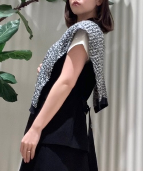 SNIDEL（スナイデル）の「オーバーショルダーニット（ストール/ショール・レディース・ホワイト/イエロー/その他・FREE）」の21枚目の写真