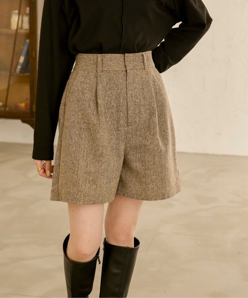 Ambre Neige（アンブルネージュ）の「【セットアップ着用可能】ツイードショートパンツ／WEB/EC限定商品（その他パンツ・レディース・ライトブラウン/ダークブラウン/ブラウン系その他/ブラック・FREE）」の11枚目の写真