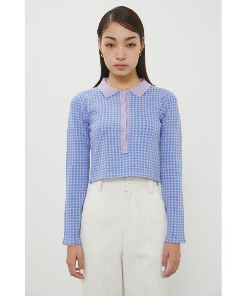 LAGUA GEM(ラグアジェム)の「HOUNDSTOOT COMPACT POLO(ニット/セーター・レディース・ネイビー/ライトグリーン/ライトパープル・FREE)」の21枚目の写真