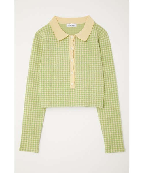 LAGUA GEM(ラグアジェム)の「HOUNDSTOOT COMPACT POLO(ニット/セーター・レディース・ネイビー/ライトグリーン/ライトパープル・FREE)」の5枚目の写真