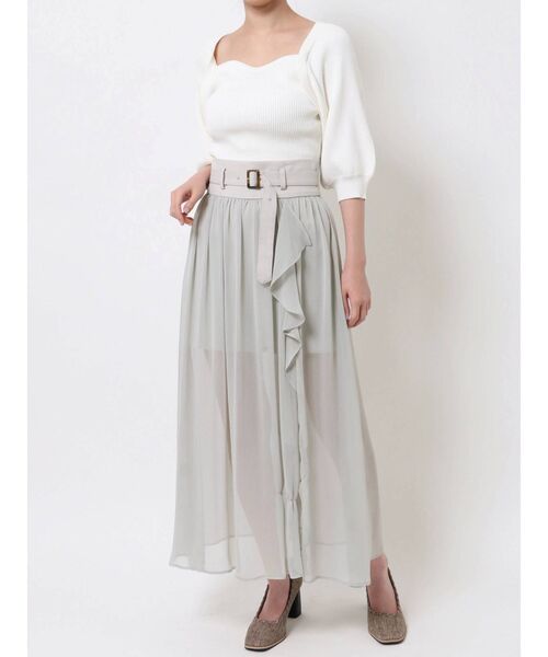 dazzlin(ダズリン)の「インナーパンツ付きシフォンフリルスカート(スカート・レディース・グレー/オレンジ・SMALL/MEDIUM)」の21枚目の写真