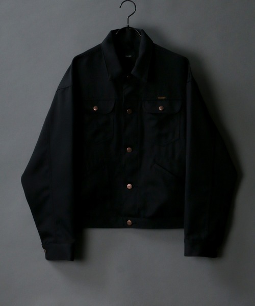 Wrangler（ラングラー）の「【Wrangler】polyester twill rad jacket/ラングラー ポリツイル ラッド ジャケット（ブルゾン・メンズ・ブラック/ブラウン/オフホワイト・M/L/XL）」の2枚目の写真