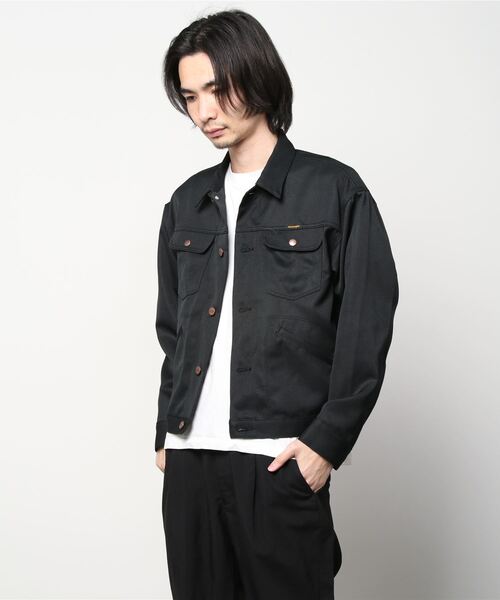 Wrangler（ラングラー）の「【Wrangler】polyester twill rad jacket/ラングラー ポリツイル ラッド ジャケット（ブルゾン・メンズ・ブラック/ブラウン/オフホワイト・M/L/XL）」の14枚目の写真