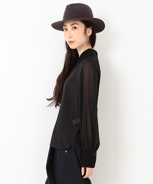 Ray BEAMS（レイビームス）の「RBS / シフォンロングカラー ブラウス（シャツ/ブラウス・レディース・ホワイト/ブラック・0/1）」の10枚目の写真
