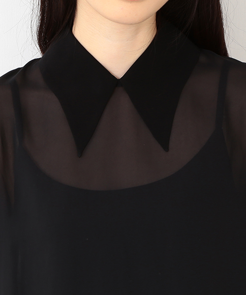 Ray BEAMS（レイビームス）の「RBS / シフォンロングカラー ブラウス（シャツ/ブラウス・レディース・ホワイト/ブラック・0/1）」の12枚目の写真