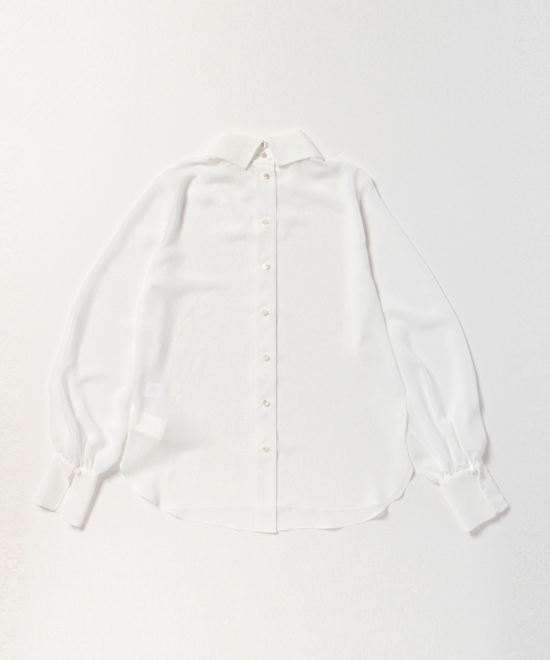 Ray BEAMS（レイビームス）の「RBS / シフォンロングカラー ブラウス（シャツ/ブラウス・レディース・ホワイト/ブラック・0/1）」の19枚目の写真
