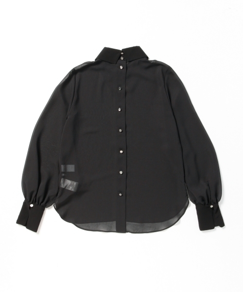 Ray BEAMS（レイビームス）の「RBS / シフォンロングカラー ブラウス（シャツ/ブラウス・レディース・ホワイト/ブラック・0/1）」の22枚目の写真