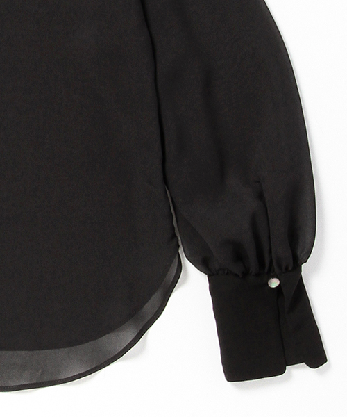 Ray BEAMS（レイビームス）の「RBS / シフォンロングカラー ブラウス（シャツ/ブラウス・レディース・ホワイト/ブラック・0/1）」の16枚目の写真