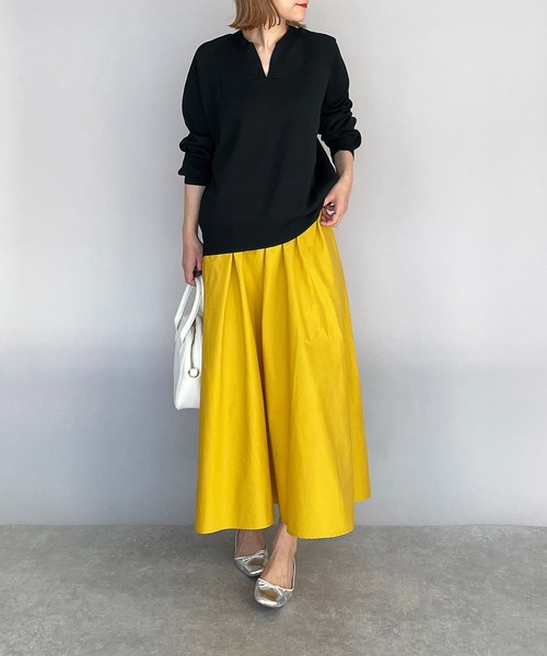 PICCIN（ピッチン）の「バックタック キーネックニット（ニット/セーター・レディース・ブラック/グリーン・M）」の18枚目の写真