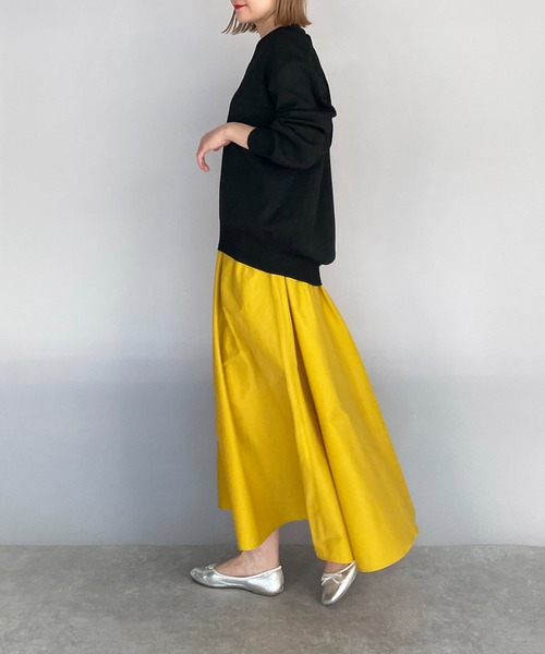 PICCIN（ピッチン）の「バックタック キーネックニット（ニット/セーター・レディース・ブラック/グリーン・M）」の22枚目の写真