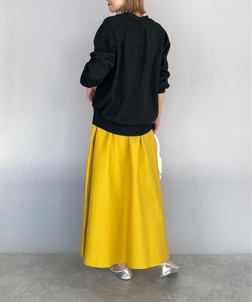 PICCIN（ピッチン）の「バックタック キーネックニット（ニット/セーター・レディース・ブラック/グリーン・M）」の20枚目の写真