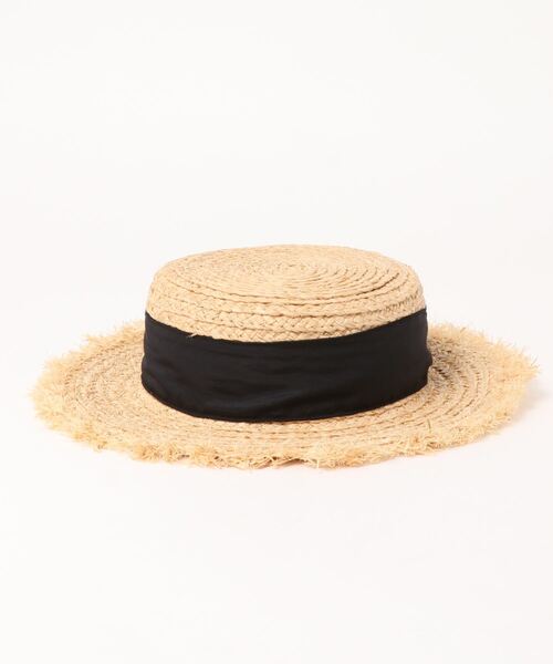 GRIN BUDDY(グリンバディ)の「【GRIN BUDDY/グリンバディ】【キッズ】フリンジリボンカンカン帽/Raffia Tulle Hat(ハット・キッズ・ピンク系その他/ブラック/ホワイト・54cm)」の3枚目の写真