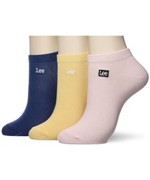 Lee/リー ブランド ロゴ刺繍 レディース スニーカー ソックス 靴下 3足セット