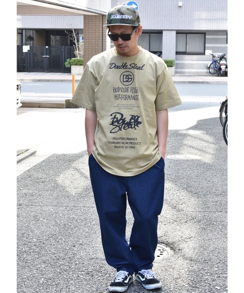 ◆S-DOUBLE◆Coat of Arms ロゴ入り グラフィック 半袖 Tシャツ 2021丑長袖Tシャツ 絡繰魂 211038 和柄 和風 刺繍 ロングTシャツ