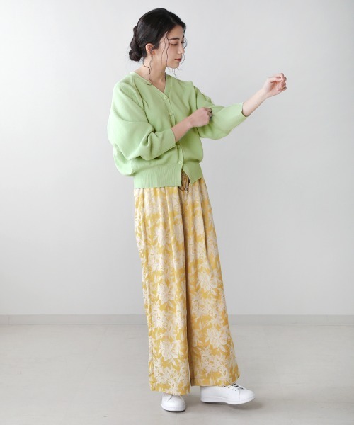 Bou Jeloud（ブージュルード）の「ボタニカルジャガードパンツ（その他パンツ・レディース・イエロー/グリーン・38）」の5枚目の写真
