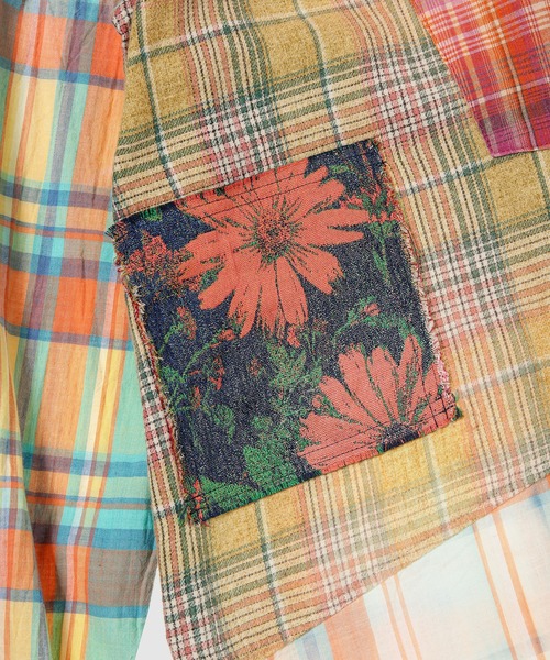 KHOKI（コッキ）の「Madras check shirt（シャツ/ブラウス・メンズ・レッド/ブルー・2）」の4枚目の写真